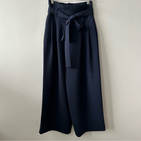 COS Pants - COS navy blue pleated waist pants